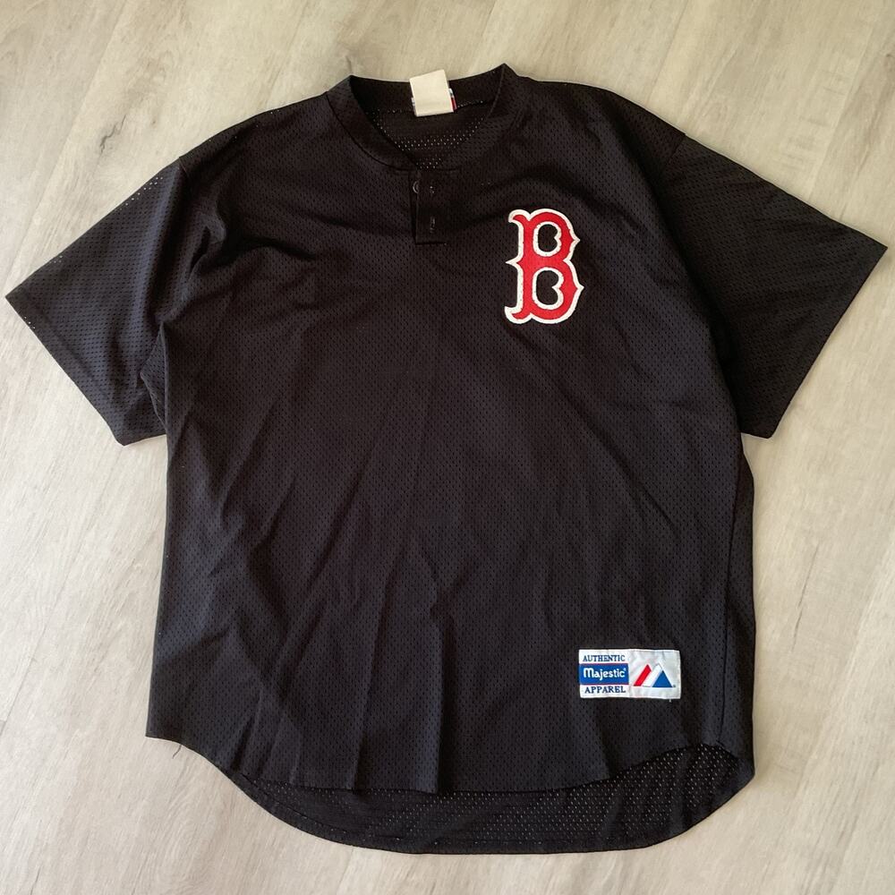 MLB Vintage Boston Red Sox Big Logo Baseball Jersey Majestic XL